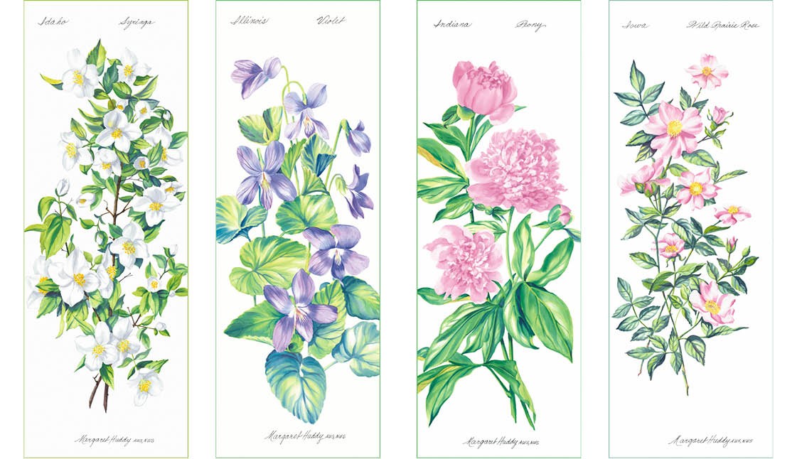 Idaho, Illinois, Indiana, and Iowa State Flowers